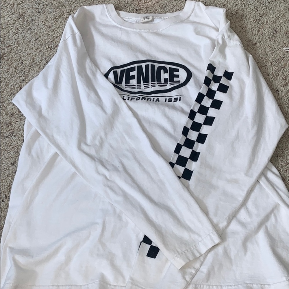 White graphic long sleeve